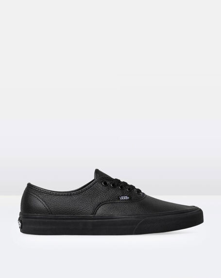Authentic Leather Sneakers All Black