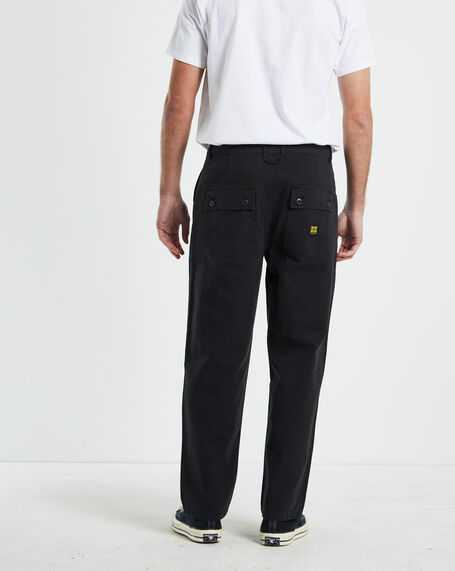 Conditions Military Pants in Washed Black