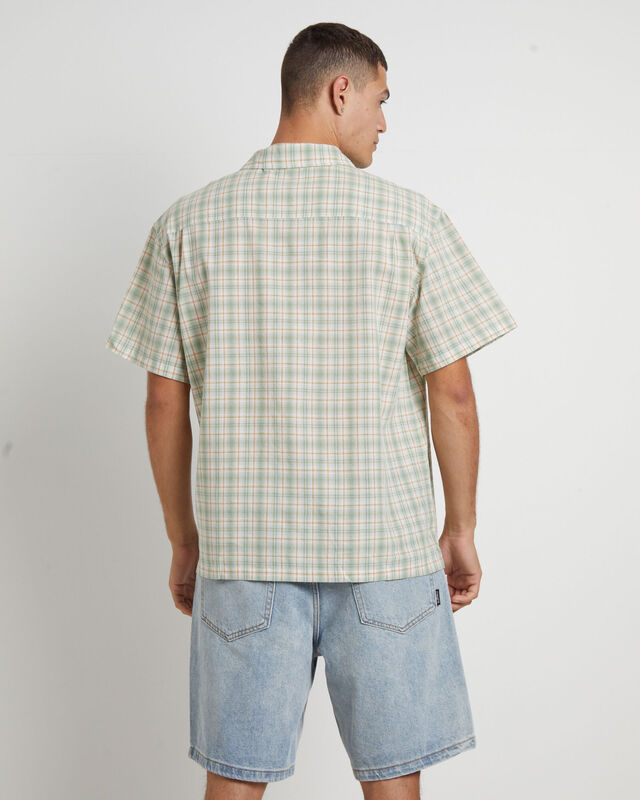 Chessy Check Short Sleeve Shirt in Green, hi-res image number null