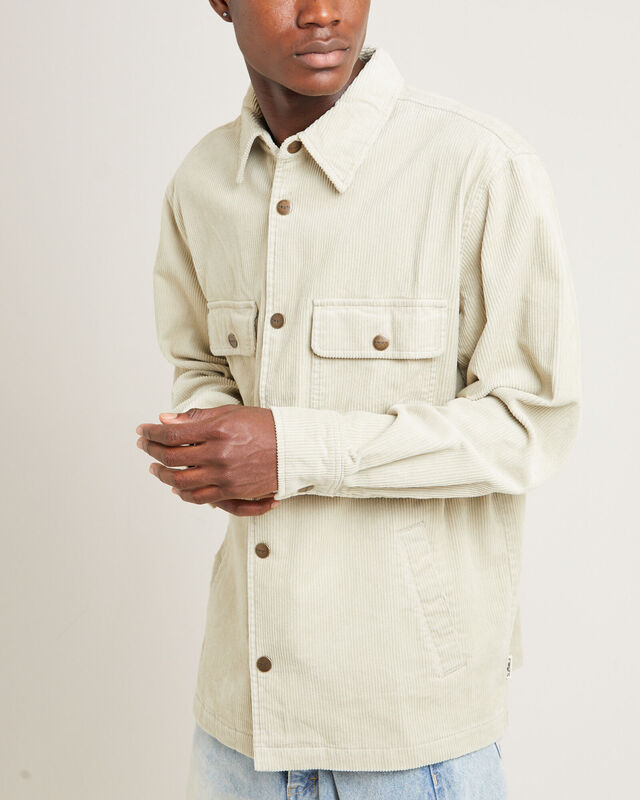 Conditions Cord Long Sleeve Overshirt Tan, hi-res image number null