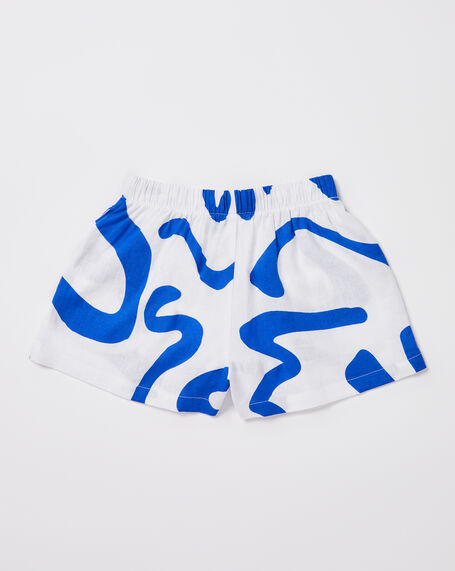 Teen Girls Charlie Swirl Shorts in Blue