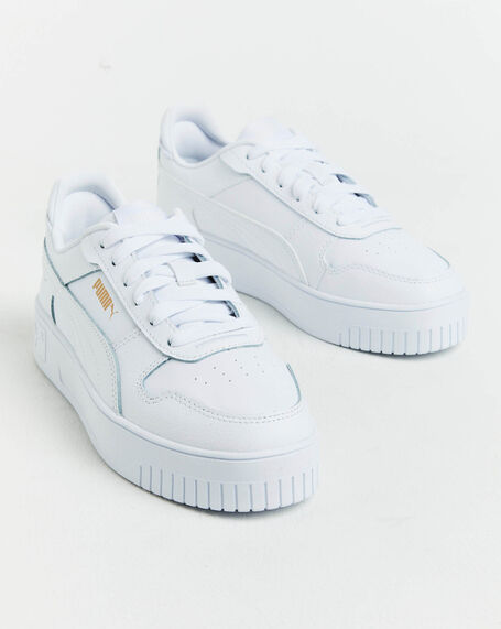 Carina Street Puma Sneakers in White/Gold
