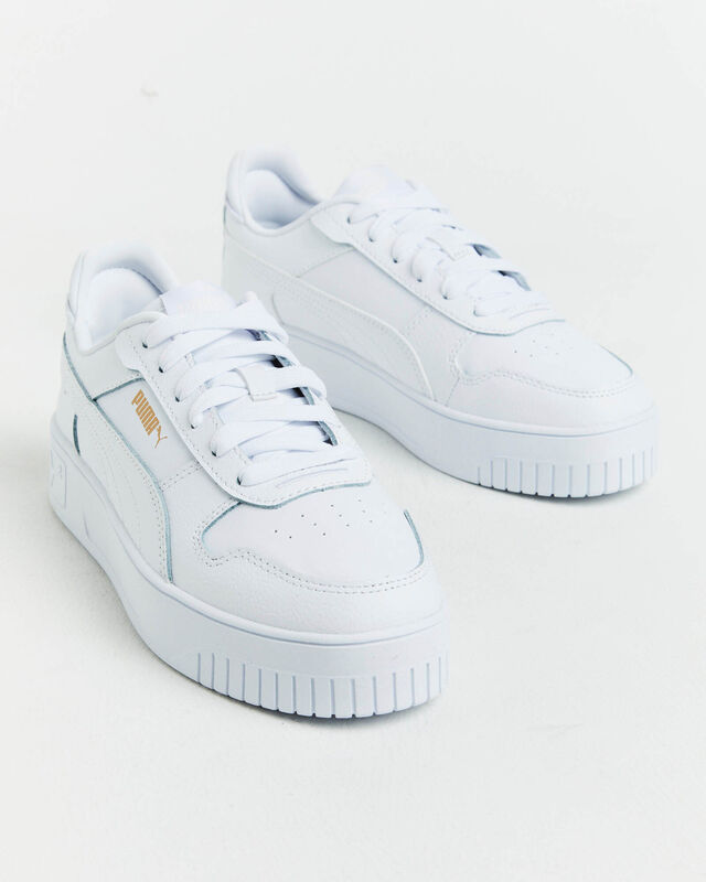 Carina Street Puma Sneakers in White/Gold, hi-res image number null
