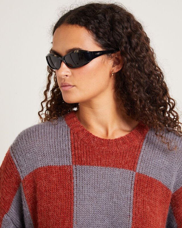 Stussy Check Oversized Knit Red, hi-res image number null