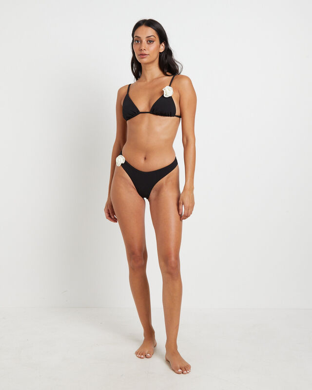 Banksy Corsage Bikini Set in Black, hi-res image number null