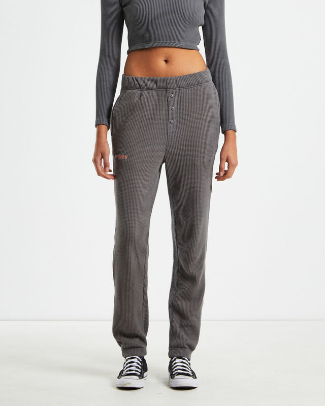 Recycled Waffle Track Pants Steel Grey, hi-res image number null