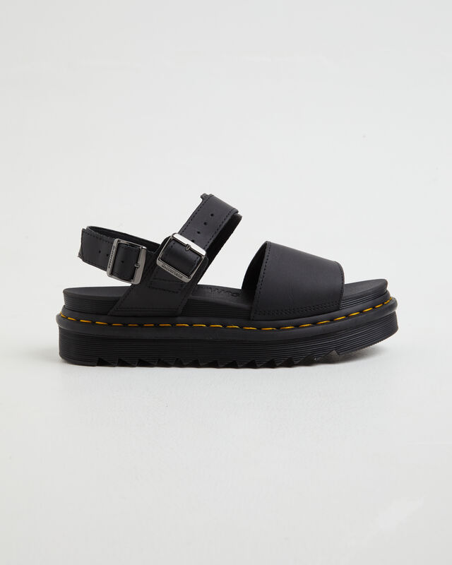 Voss Single Strap Sandals in Black, hi-res image number null