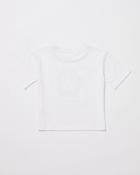 Girls Hibiscus Oversized T-Shirt in White