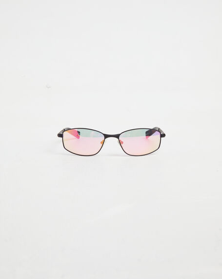 Star Beam Sunglasses in Matte Black/Pink Mirror