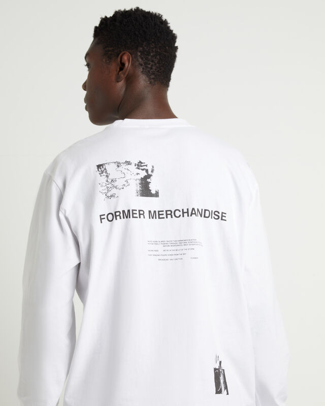 Sincere Long Sleeve T-Shirt in White, hi-res image number null