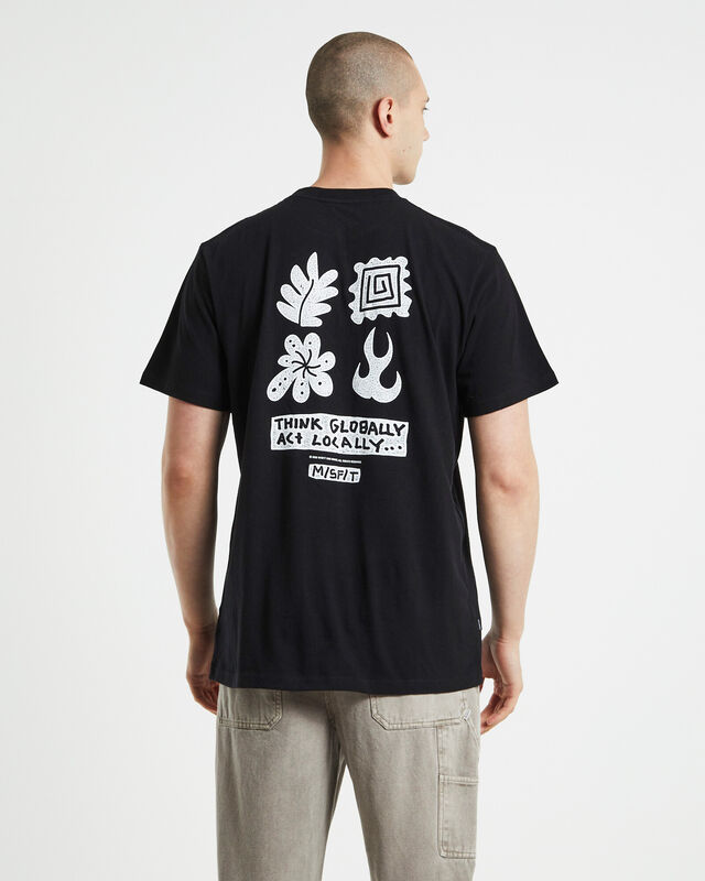 Global Acts 50-50 Short Sleeve T-shirt Pitch Black, hi-res image number null