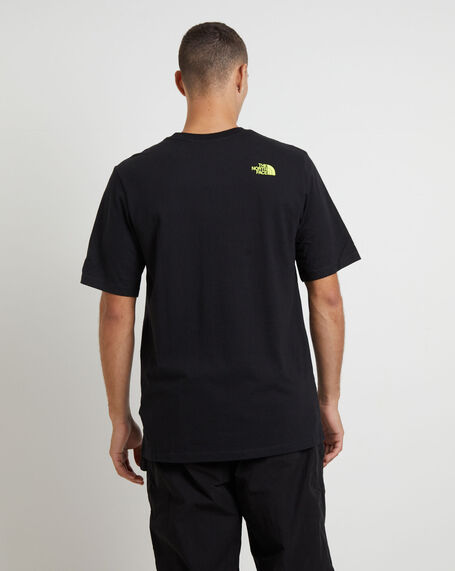 Men's Short Sleeve Coordinates T-Shirt in TNF Black/LED Yellow
