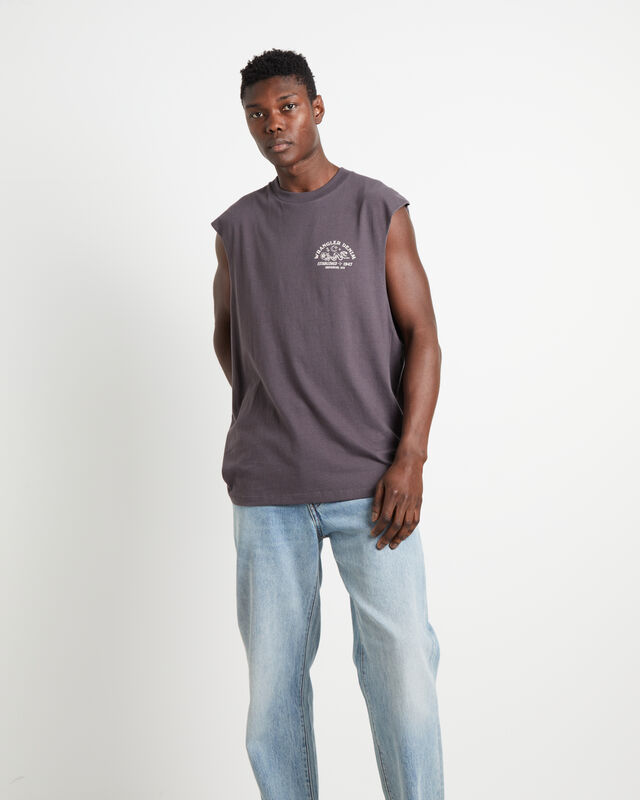 Serpent Stamp Muscle Tee in Slate Grey, hi-res image number null