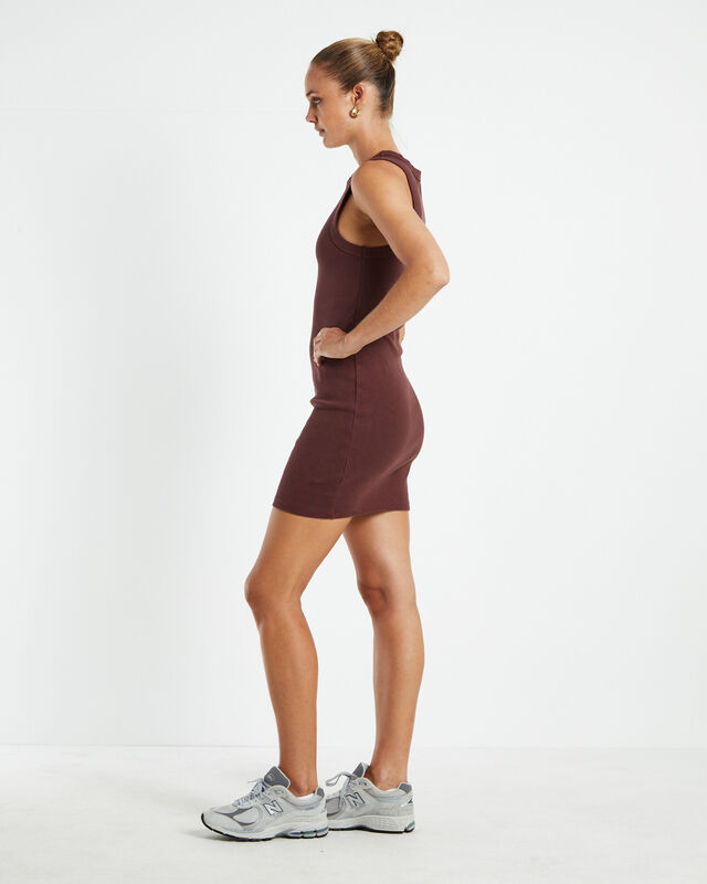 A heather Singlet Dress Coffee Brown, hi-res image number null