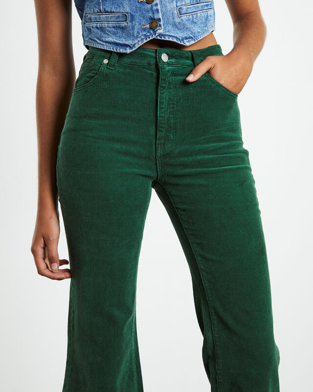 Eastcoast Flare Corduroy Jeans Basil Green, hi-res image number null