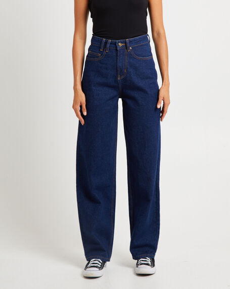 Hailey High Rise Baggy Jeans Ink Blue