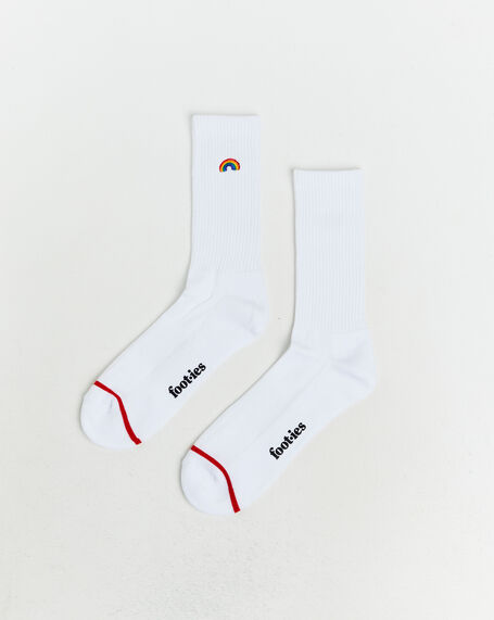 Pride Sneaker Socks 2 Pack Black/White