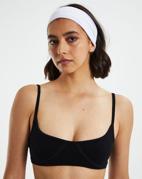 Amber Jersey 2 Piece Headband Set Black/White