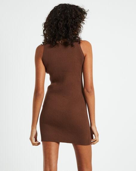 Mish Mini Dress Chocolate Brown