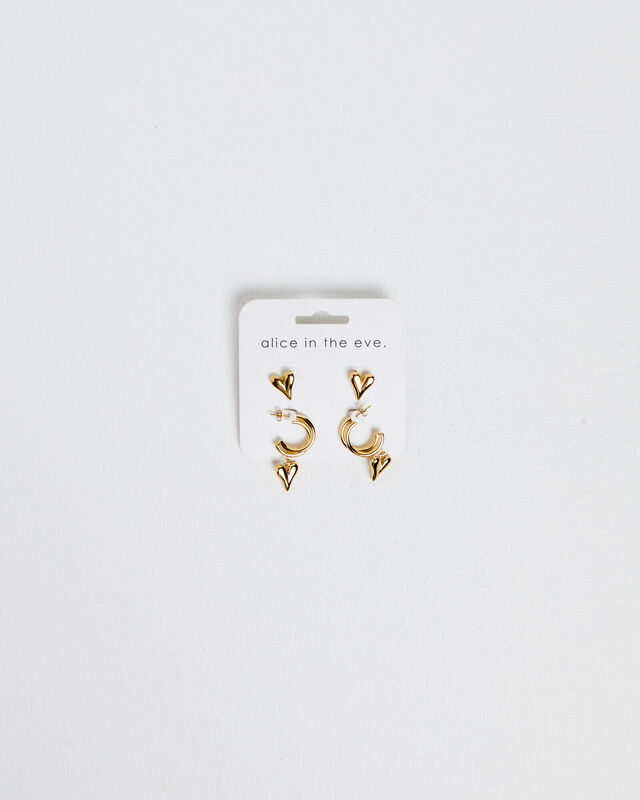 Heartthrob Earring 2 Pack Gold, hi-res image number null