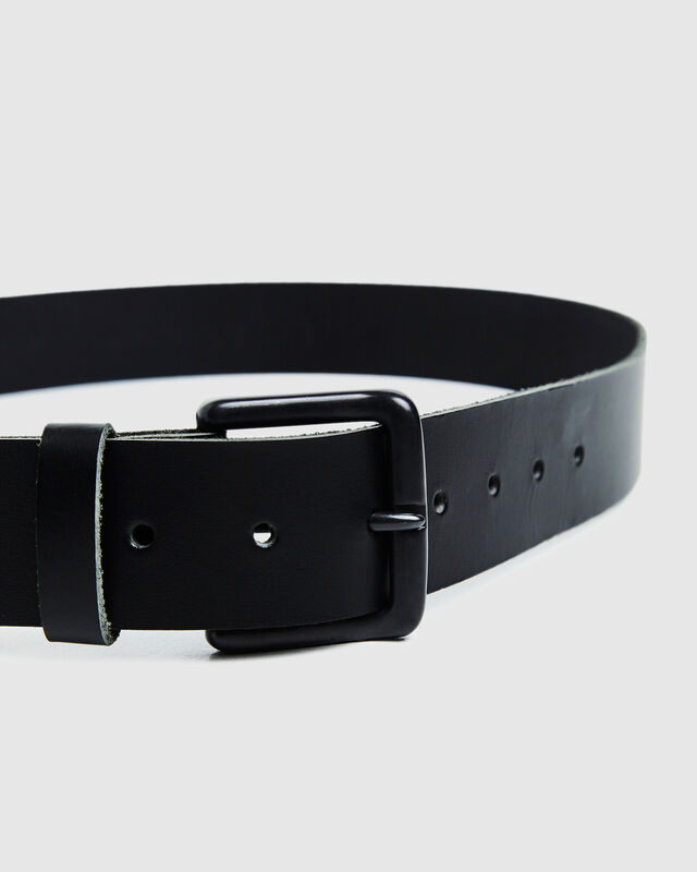 Sunday Australian-Made Leather Belt Black, hi-res image number null