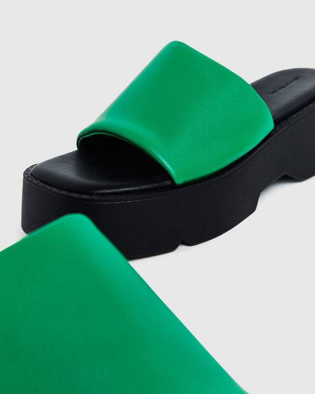 Freya Flatform Slides Fern Green/Black, hi-res image number null