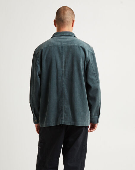 Conditions Cord Long Sleeve Overshirt Teal