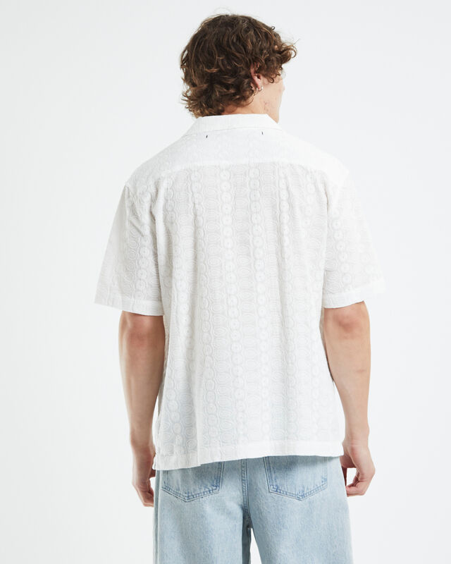 Montell Short Sleeve Resort Shirt White, hi-res image number null