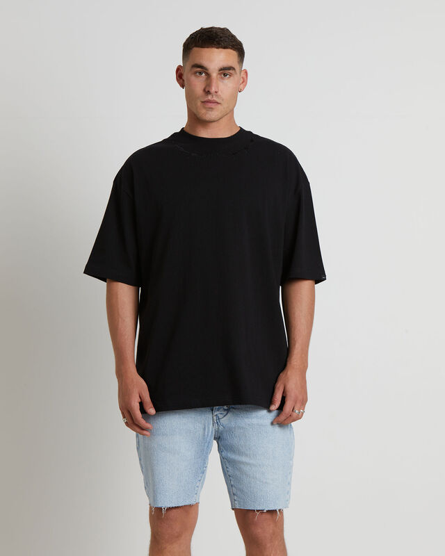 Choked Short Sleeve T-Shirt in Black, hi-res image number null
