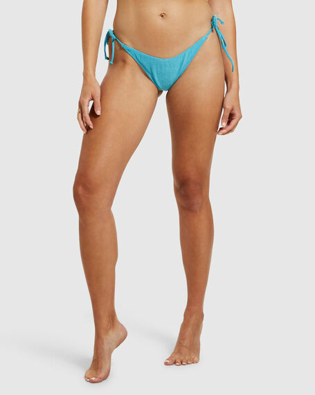 Terry Tie Side Bikini Bottoms Maui Blue