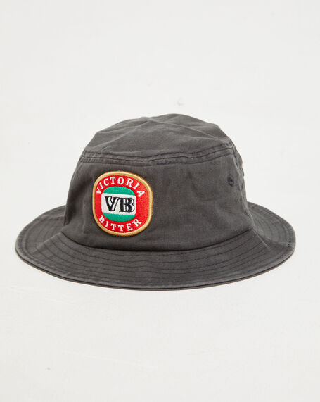 VB Cotton Twill Bucket Hat in Charcoal