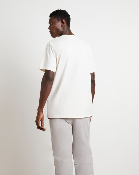 Short Sleeve Heritage Patch Pocket T-Shirt in Gardenia White