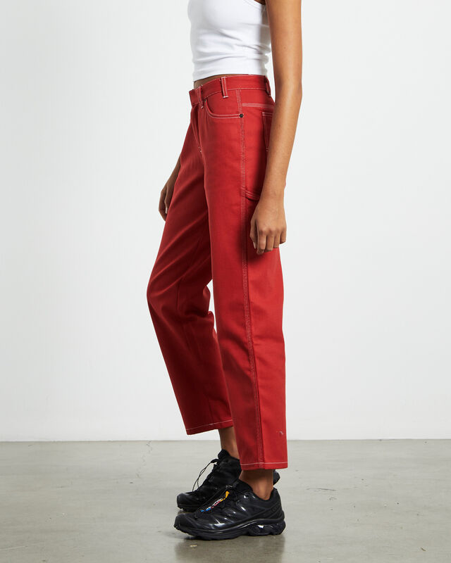 Low Rider Twill Carpenter Pants Cherry Red, hi-res image number null