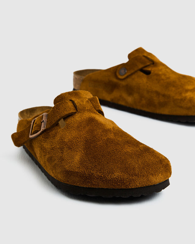 Boston Regular SFB Suede Leather Mules Mink Brown, hi-res image number null