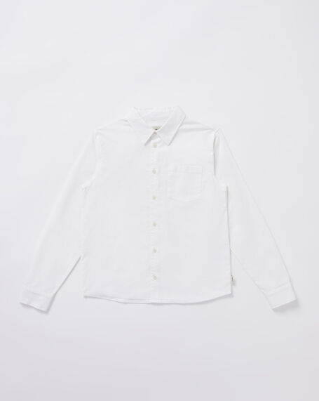 Teen Boys Grover Long Sleeve Shirt in White