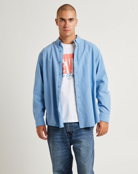 Authentic Button Down Long Sleeve Shirt Allure Blue