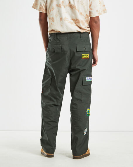 RW Market Patch Cargo Pants Khaki Green