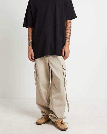 Straps Cargo Pants in Taupe
