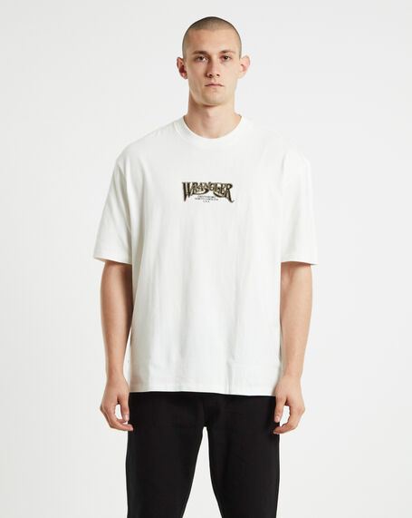 Tripped Baggy Tee Vintage White