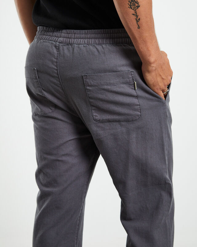 Brody Linen Pants Charcoal Grey, hi-res image number null