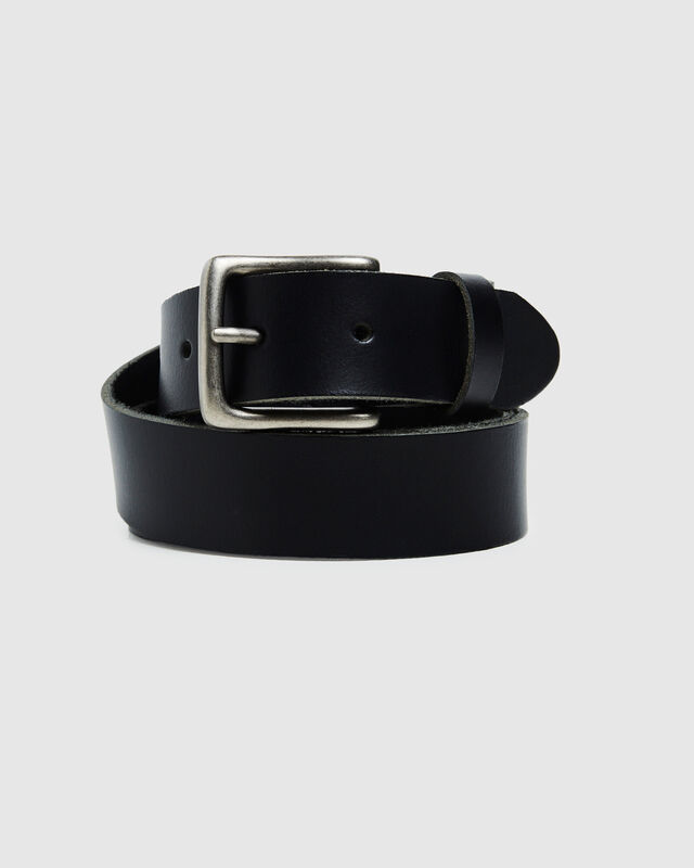 Everyday Australian Made Leather Belt Black, hi-res image number null