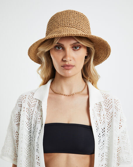 North Straw Bucket Hat in Natural