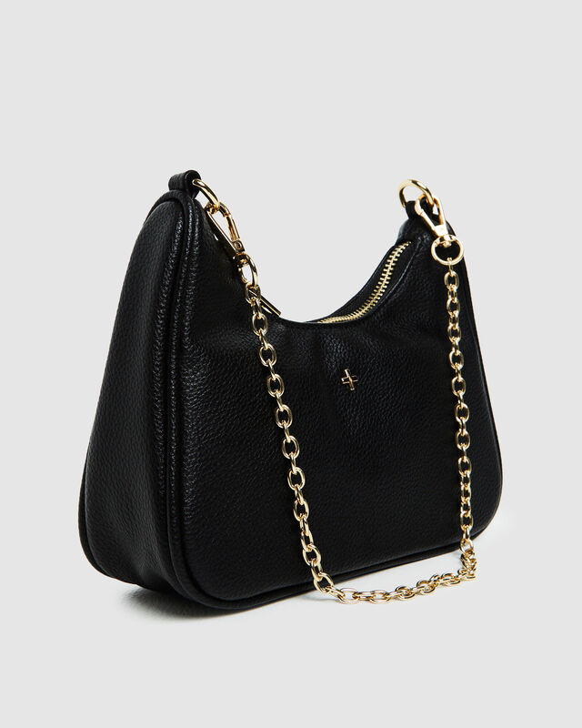 Paloma Handbag Pebble Black/Gold, hi-res image number null