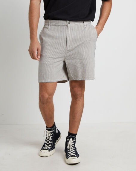 Slacker Worker Shorts in Olive Stripe