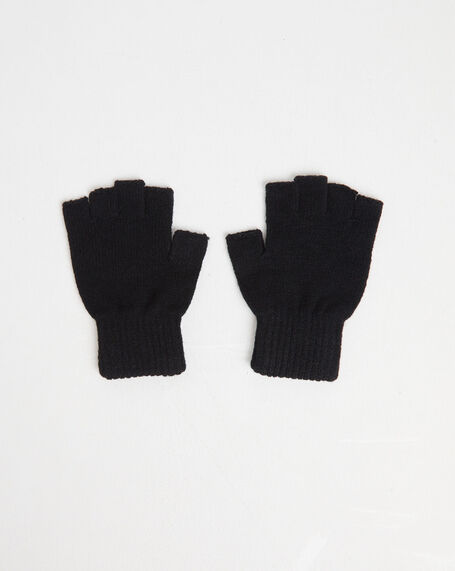 Alpha Fingerless Gloves Black