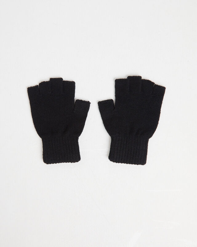 Alpha Fingerless Gloves Black, hi-res image number null