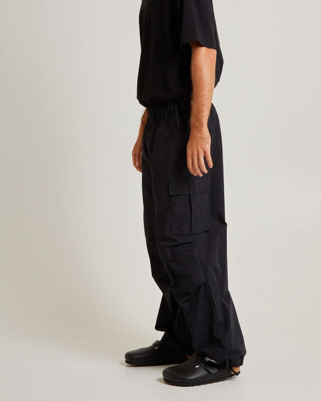 Oversized Parachute Cargo Pant in Black, hi-res image number null