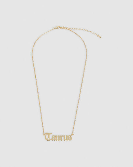 14k Gold Taurus Star Sign Necklace