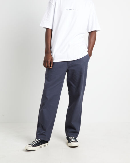L-Four Baggy Pants in Washed Navy