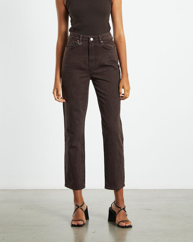 Nico Straight Leg Jeans Espresso Brown, hi-res image number null